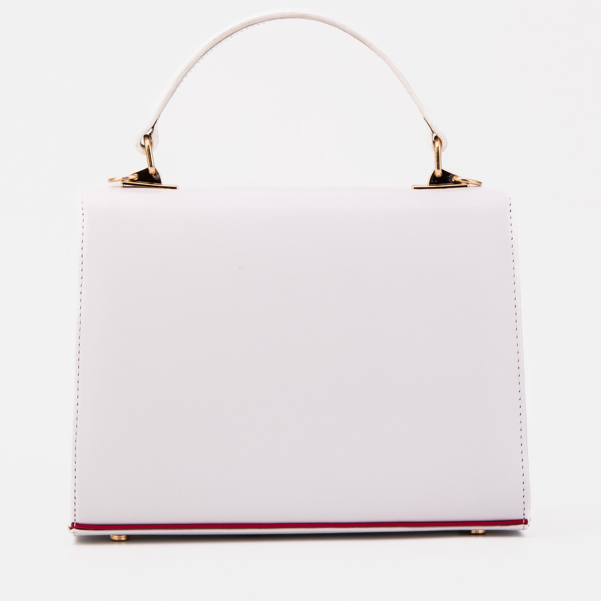 The Ege White Leather Handbag All New