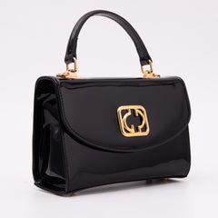 The Rosalinda Black Leather Handbag Universal Fit