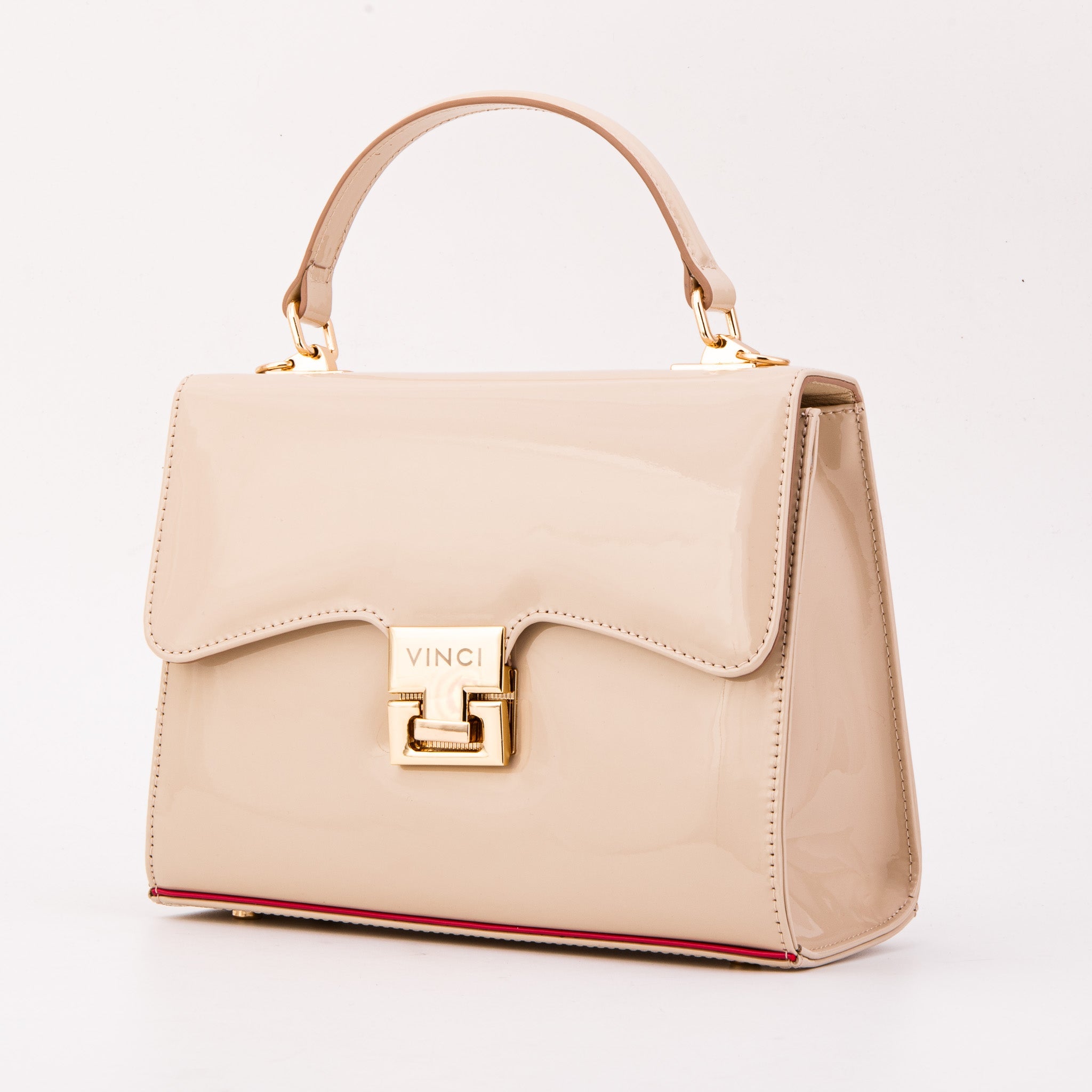 The Ege Beige Leather Handbag Fine Craftsmanship