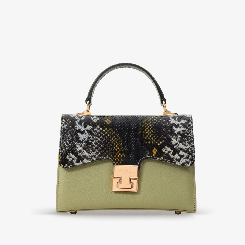 The Venezia Green Leather Handbag Exclusive Style