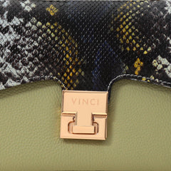 The Venezia Green Leather Handbag Exclusive Style