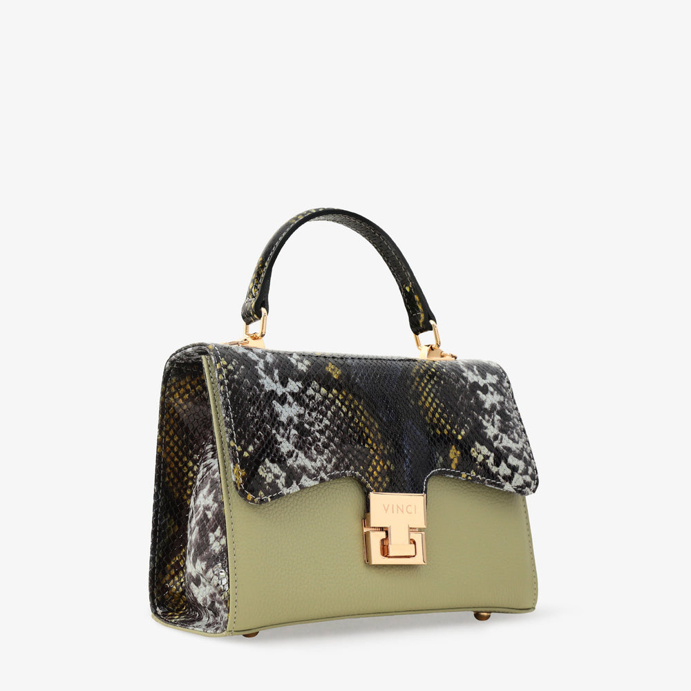 The Venezia Green Leather Handbag Exclusive Style