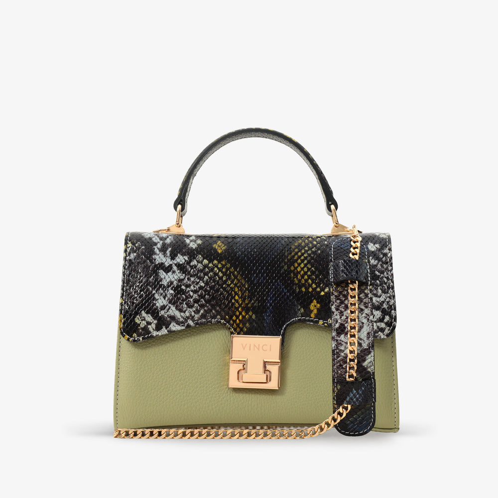 The Venezia Green Leather Handbag Exclusive Style
