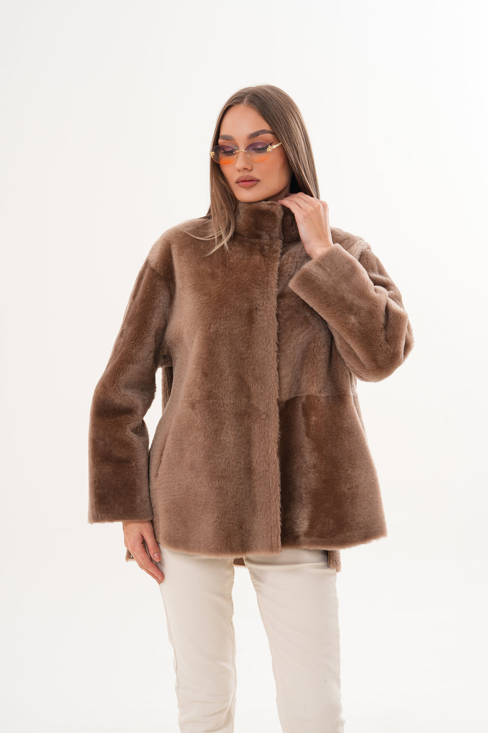 The Belluna Camel Reversible Shearling Jacket All New