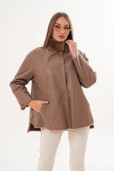 The Belluna Camel Reversible Shearling Jacket All New