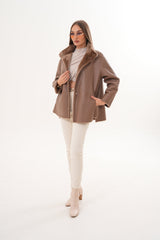 The Belluna Camel Reversible Shearling Jacket All New