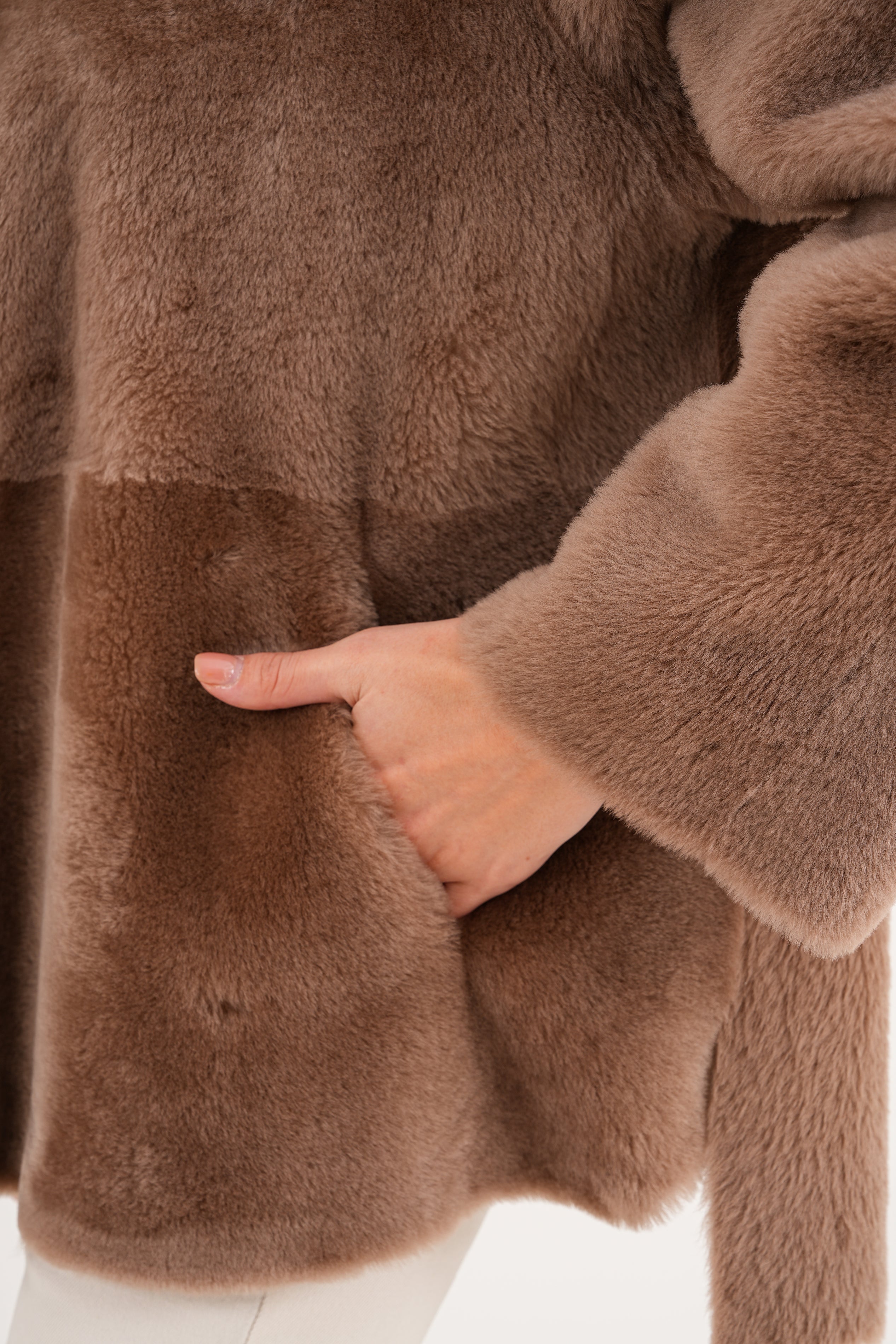 The Belluna Camel Reversible Shearling Jacket All New