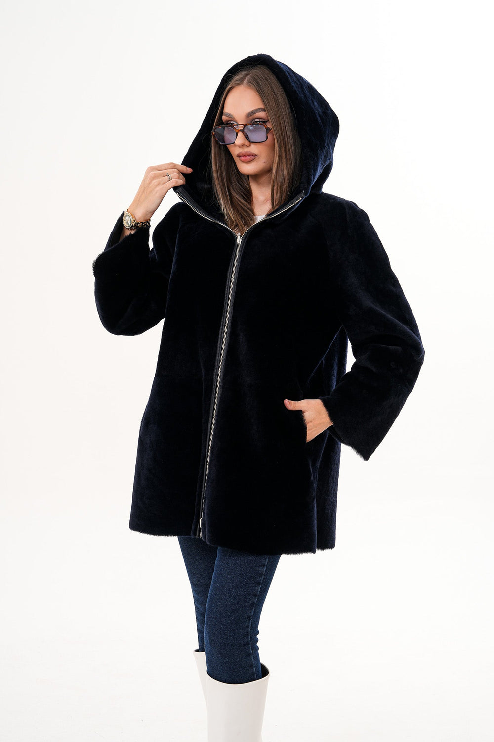 The Portofino Black Reversible Shearling Jacket Fine Craftsmanship