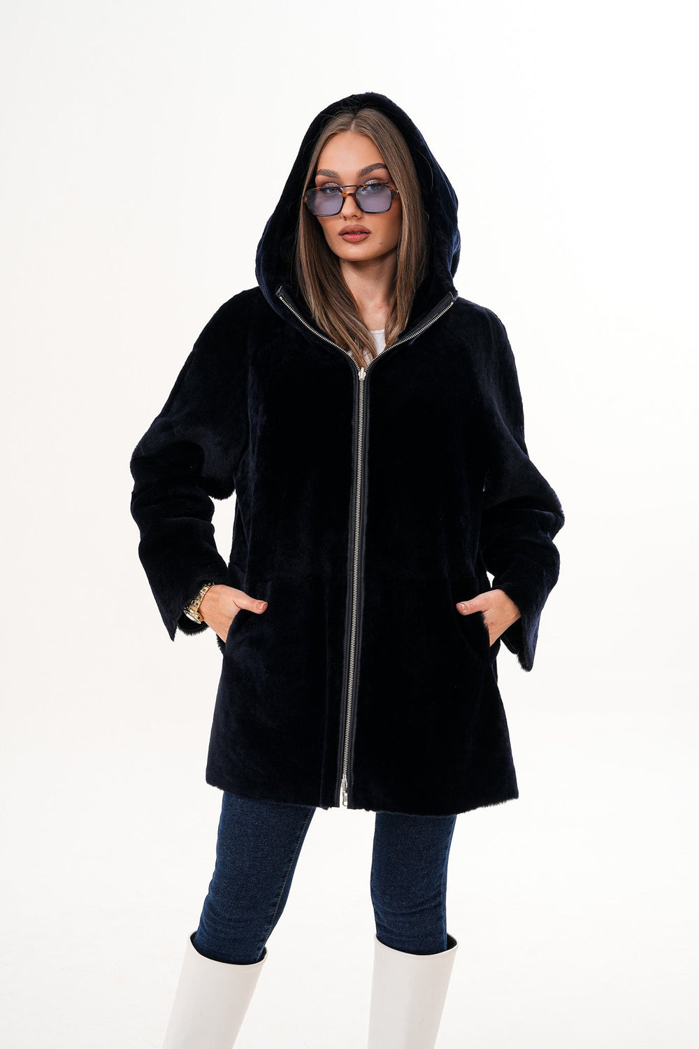 The Portofino Black Reversible Shearling Jacket Fine Craftsmanship