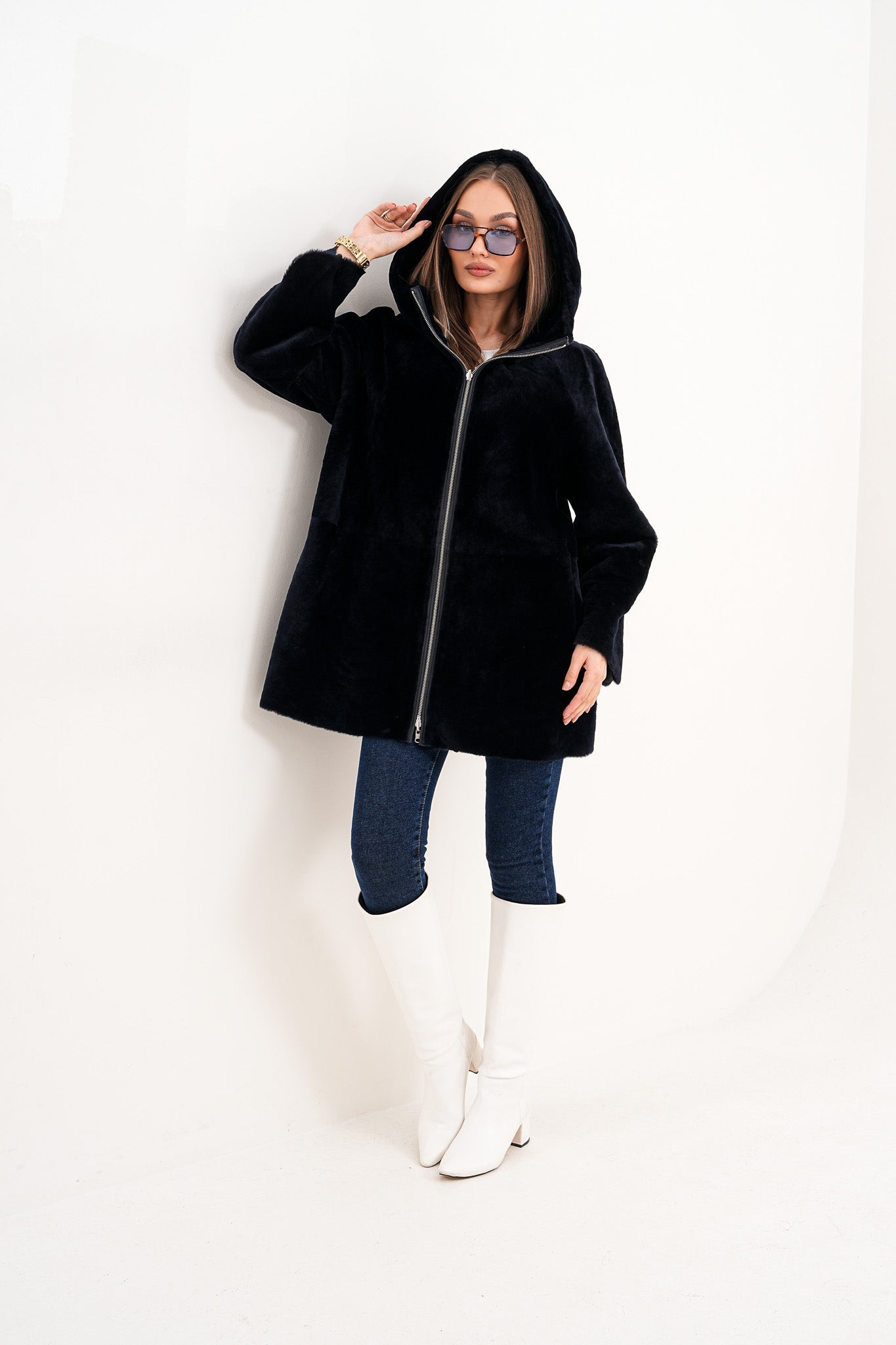 The Portofino Black Reversible Shearling Jacket Fine Craftsmanship