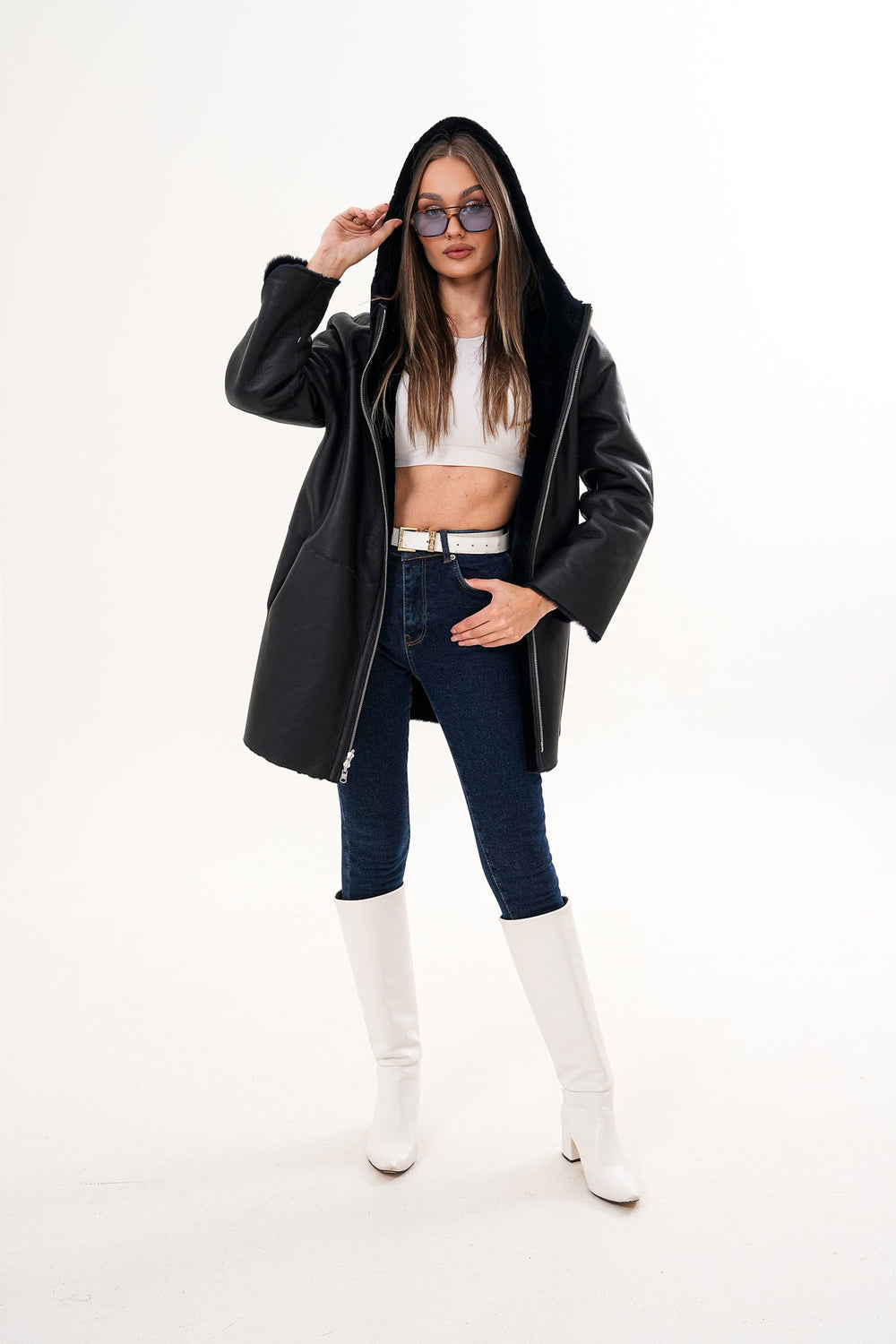 The Portofino Black Reversible Shearling Jacket Fine Craftsmanship