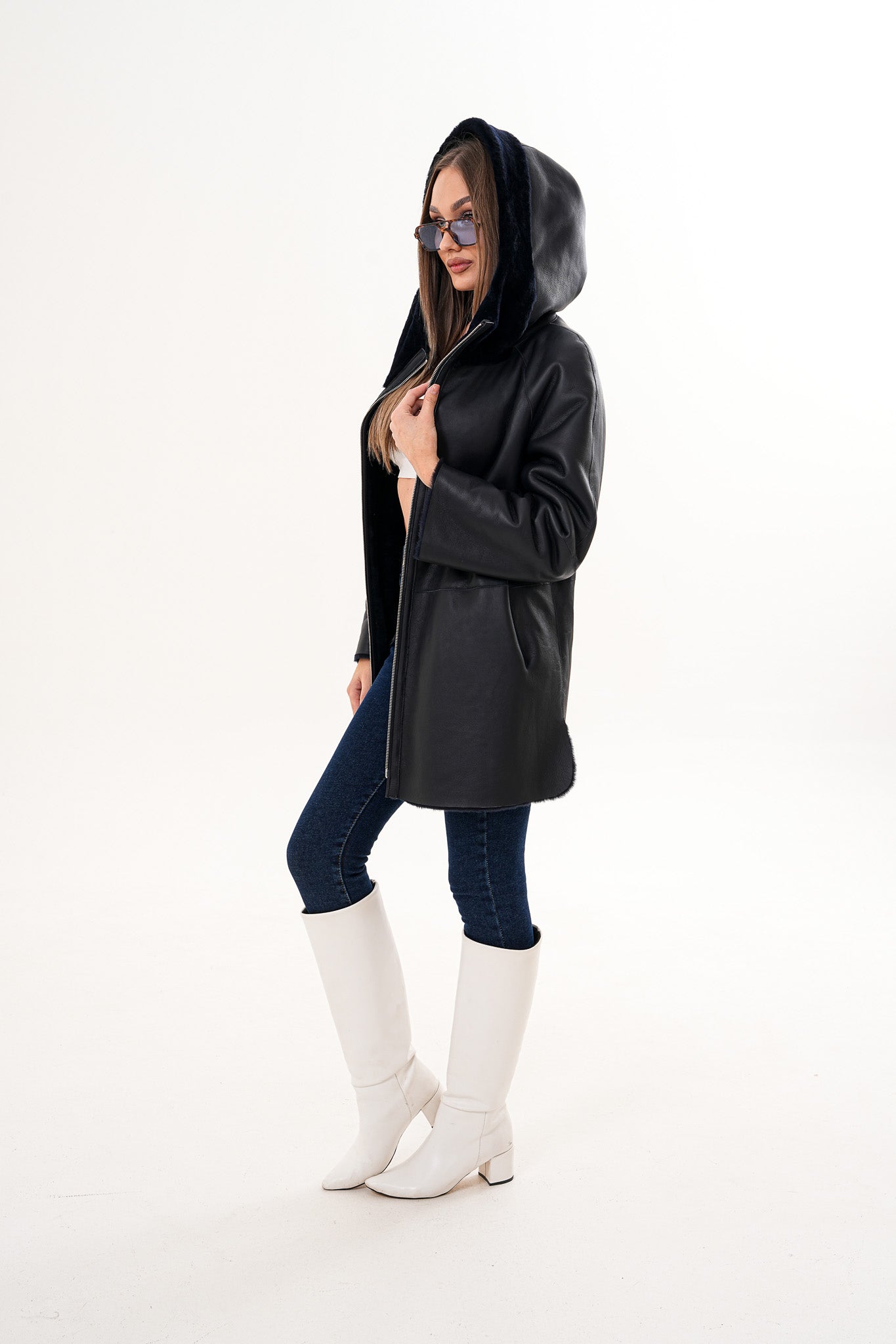 The Portofino Black Reversible Shearling Jacket Fine Craftsmanship