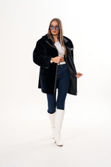 The Portofino Black Reversible Shearling Jacket Fine Craftsmanship