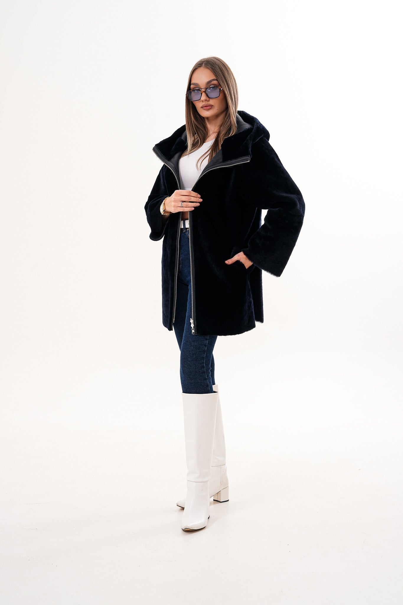 The Portofino Black Reversible Shearling Jacket Fine Craftsmanship