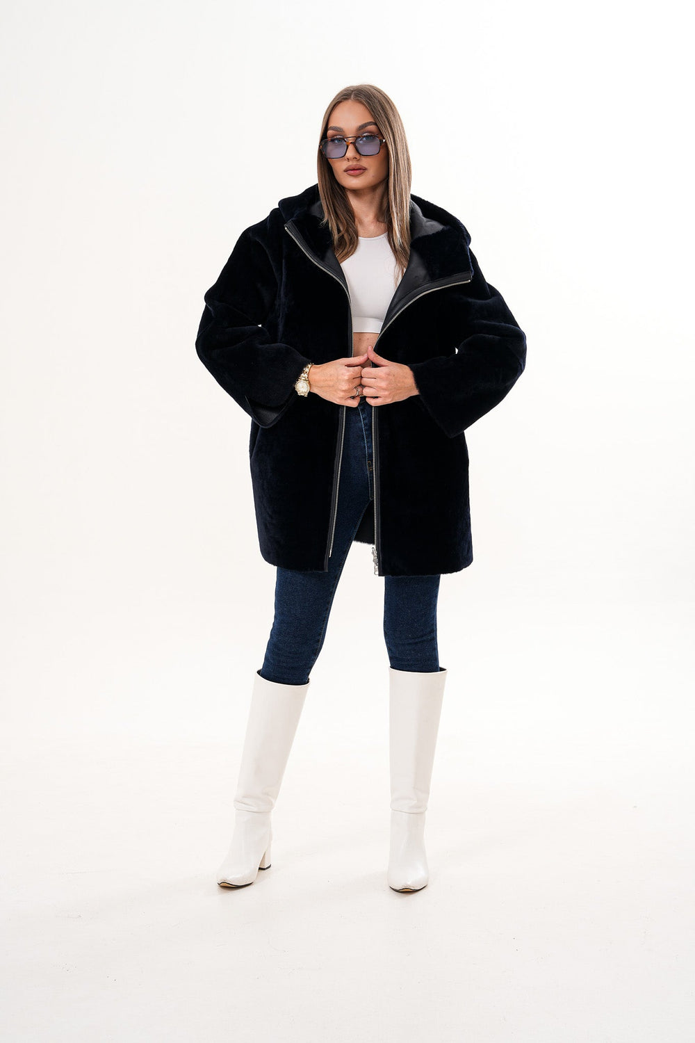 The Portofino Black Reversible Shearling Jacket Fine Craftsmanship