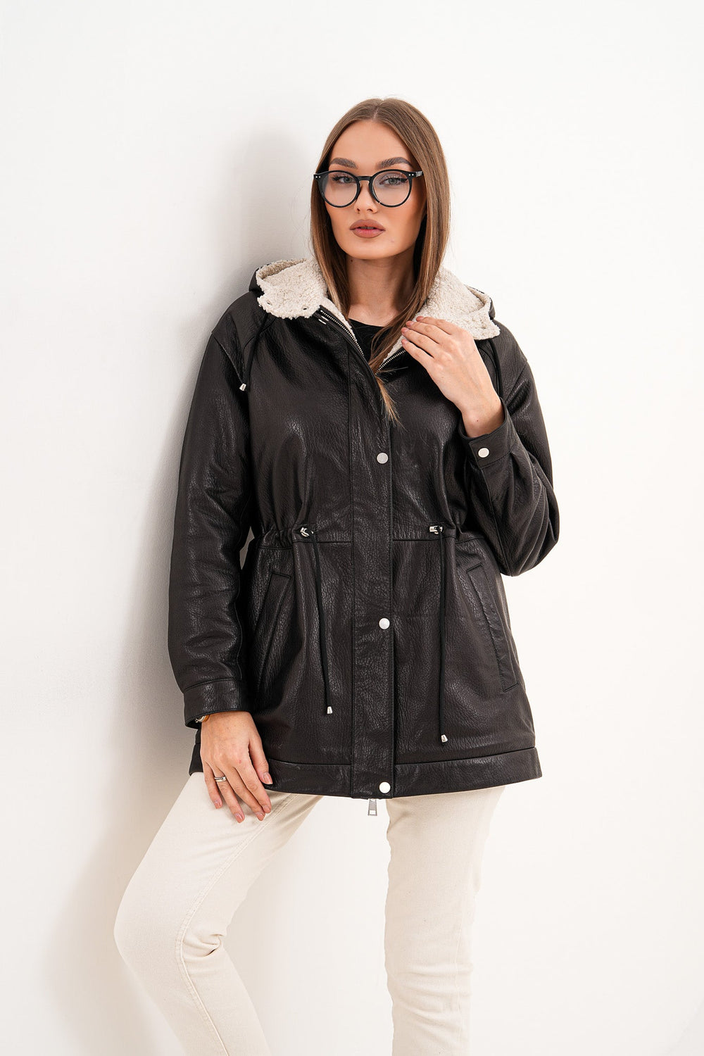 The Capri Black Hooded Leather Jacket Exclusive Style