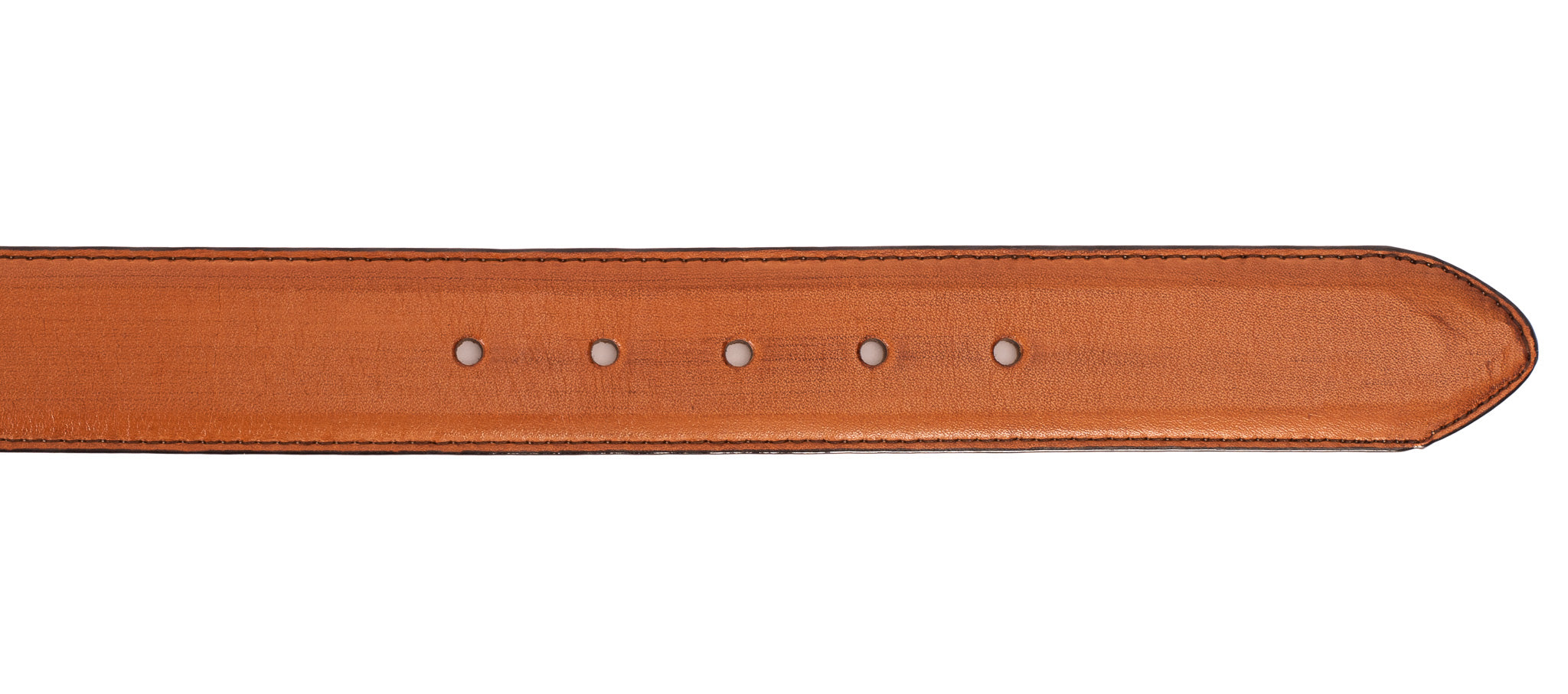 The Maratea Tan Navy Leather Belt Fine Craftsmanship
