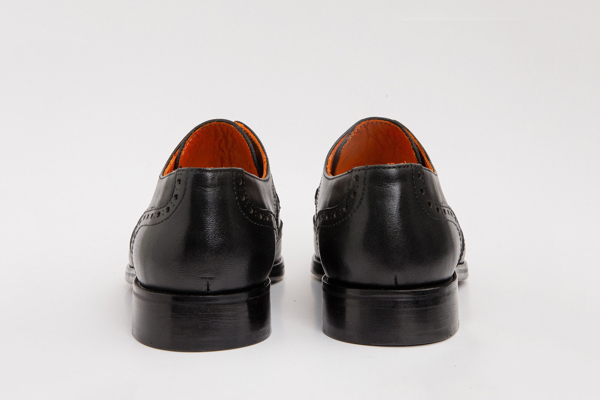 The Neiva Black White Wingtip Semi Brogue Derby Shoe Fine Craftsmanship