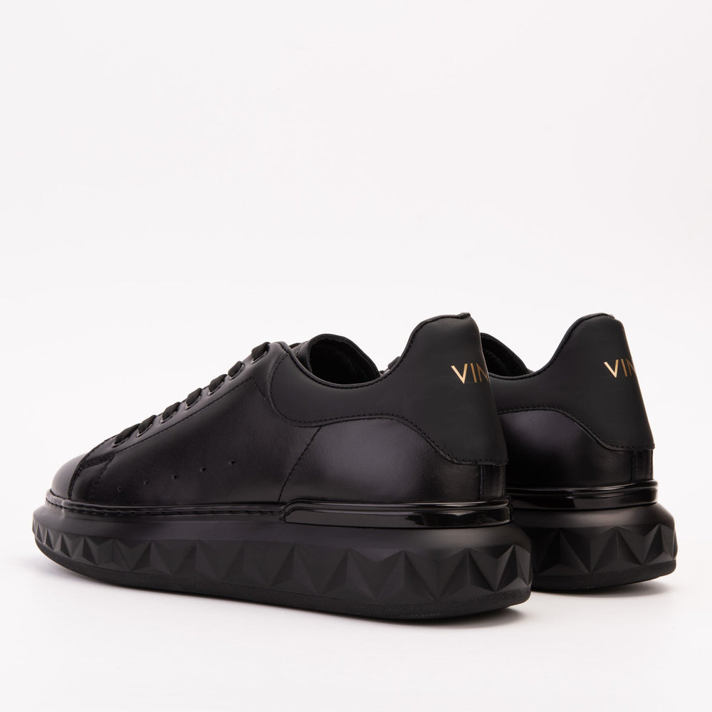 The Linq Black Leather Sneaker All New
