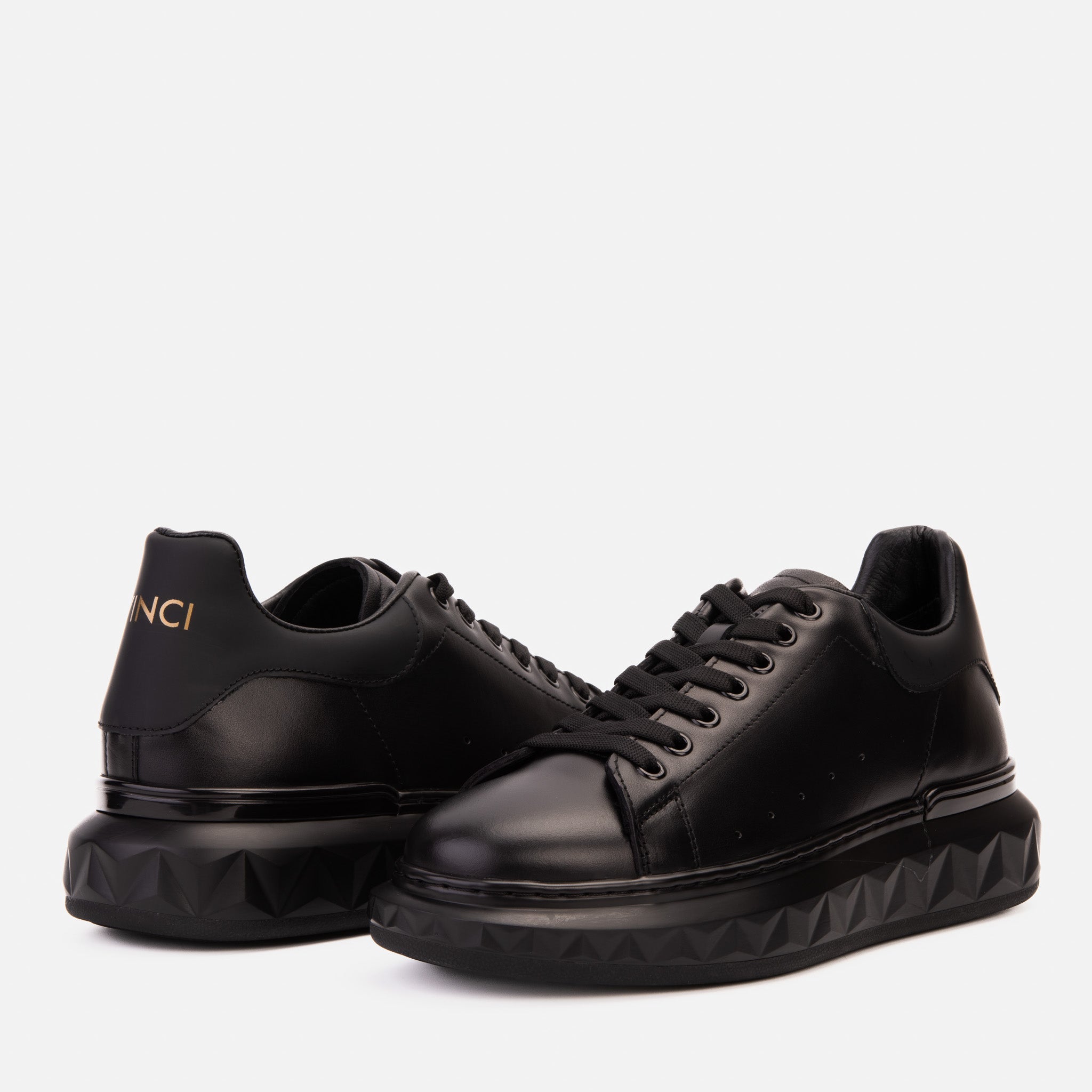 The Linq Black Leather Sneaker All New