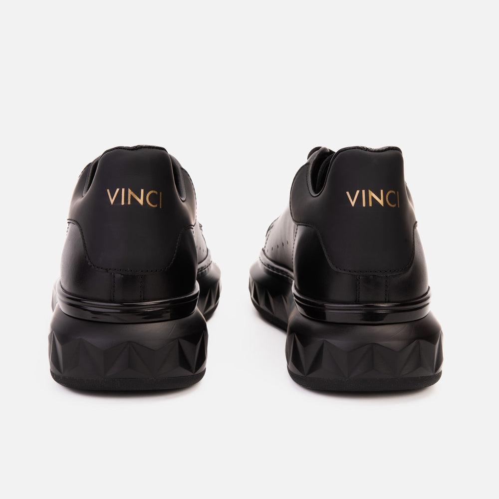 The Linq Black Leather Sneaker All New