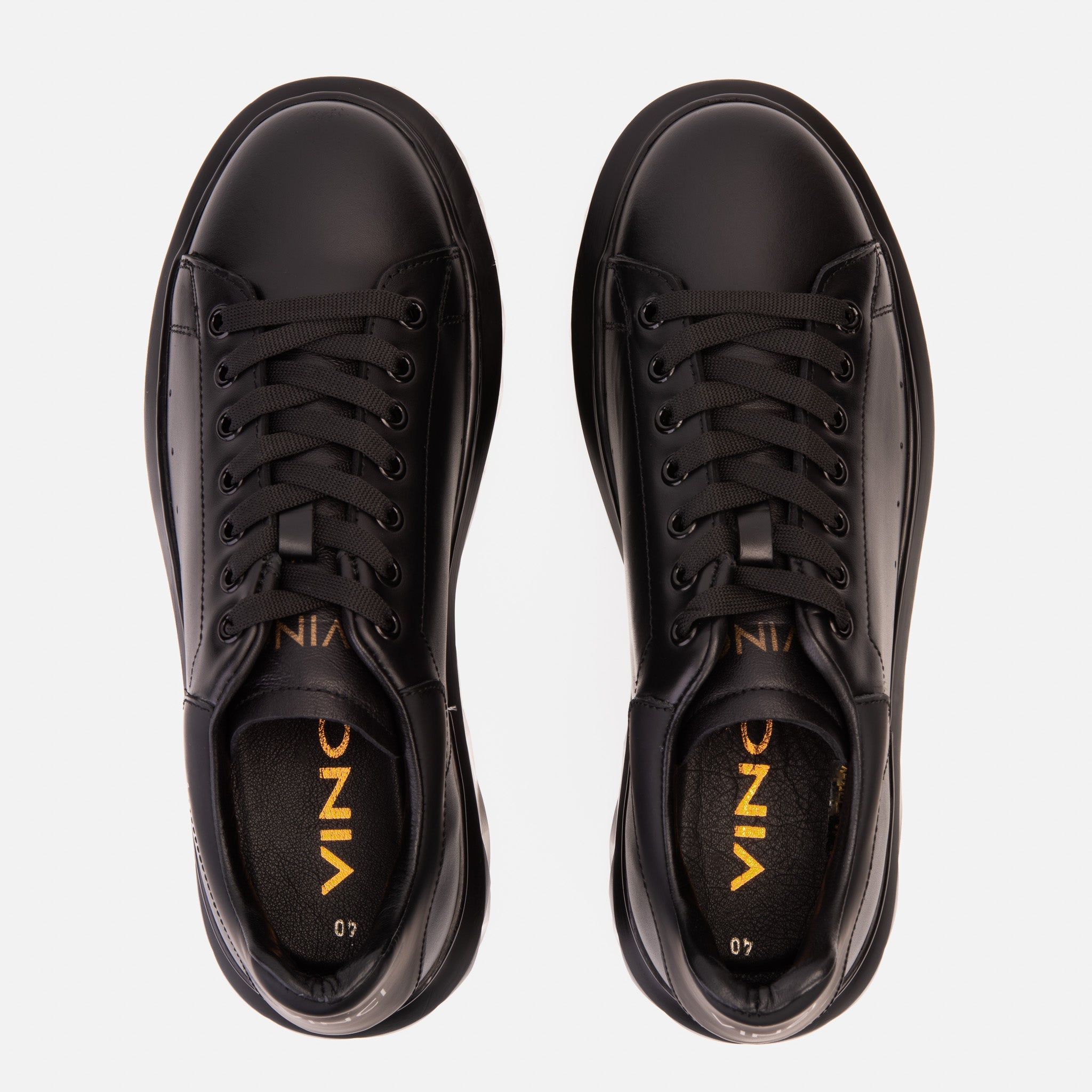 The Linq Black Leather Sneaker All New