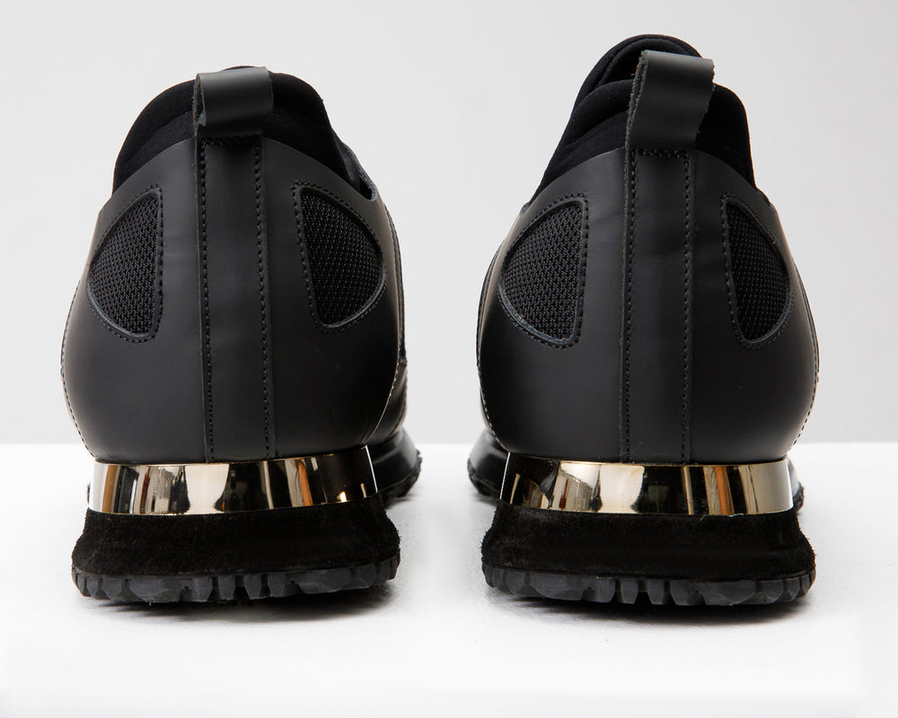 The Emir Black Leather Sneaker Fine Craftsmanship