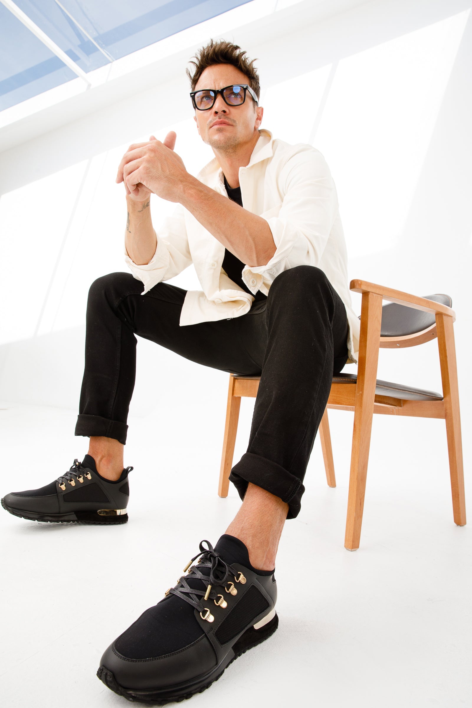 The Emir Black Leather Sneaker Fine Craftsmanship