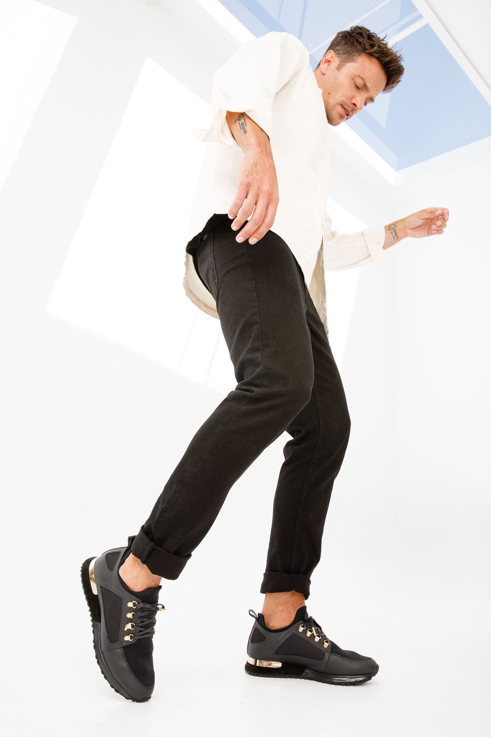 The Emir Black Leather Sneaker Fine Craftsmanship