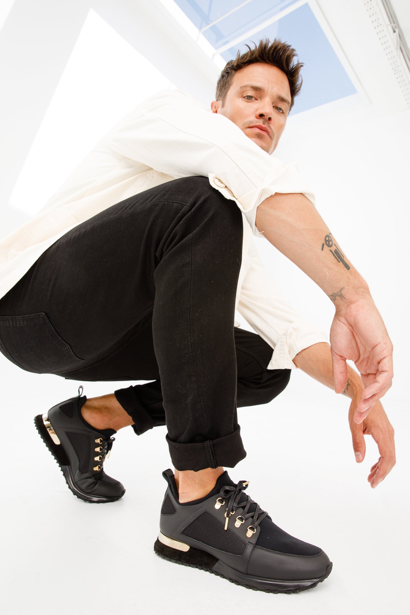 The Emir Black Leather Sneaker Fine Craftsmanship