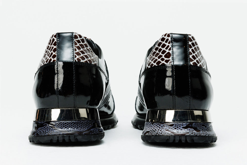 The Milano Snk Black White Leather Sneaker Universal Fit