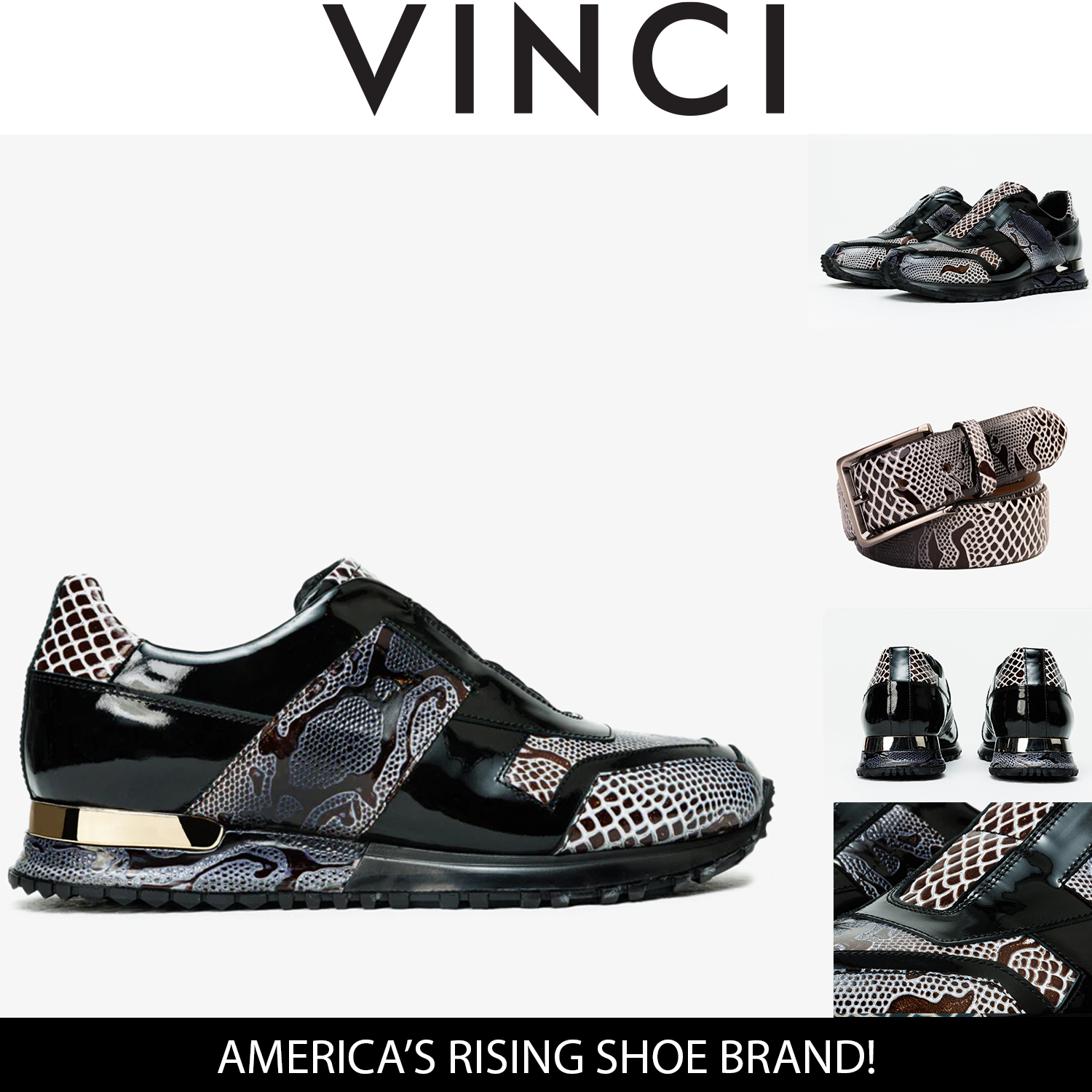 The Milano Snk Black White Leather Sneaker Universal Fit