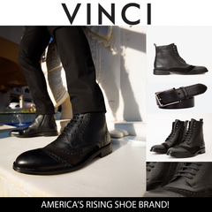 The Anderson Black Leather Suede Brogue Lace-Up  Boot with a Zipper Fine Craftsmanship