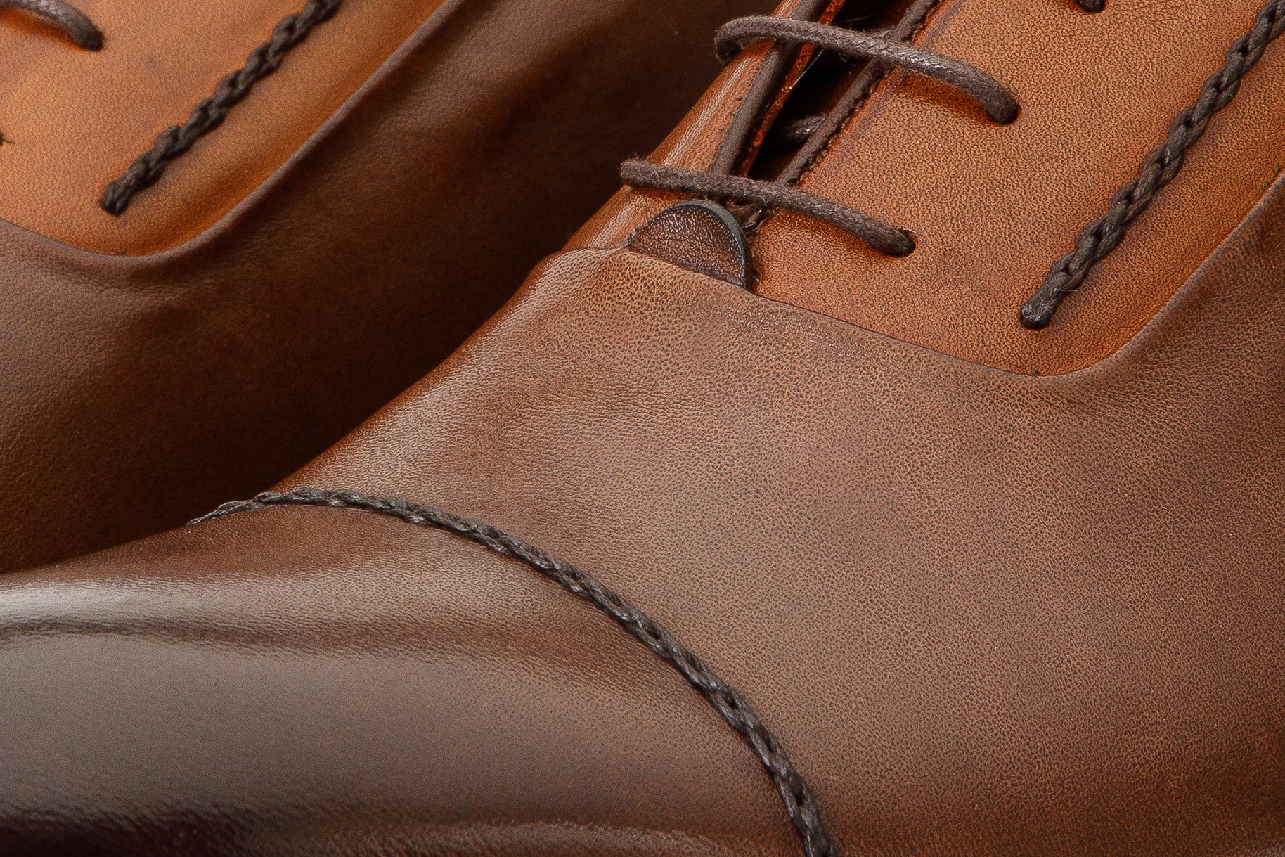 The Rome Tan Leather Oxford Cap-Toe Boot On Sale
