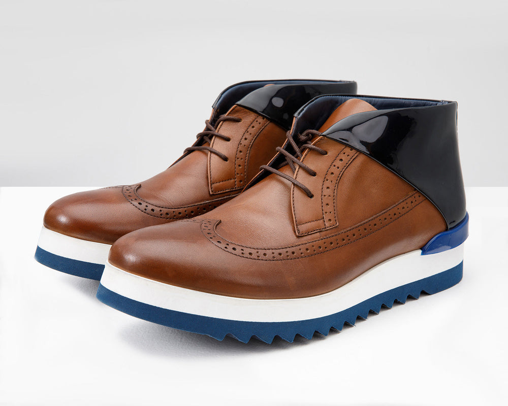 The Kagan Tan Wingtip Chukka Sneaker Boot All New