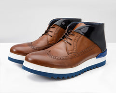 The Kagan Tan Wingtip Chukka Sneaker Boot All New