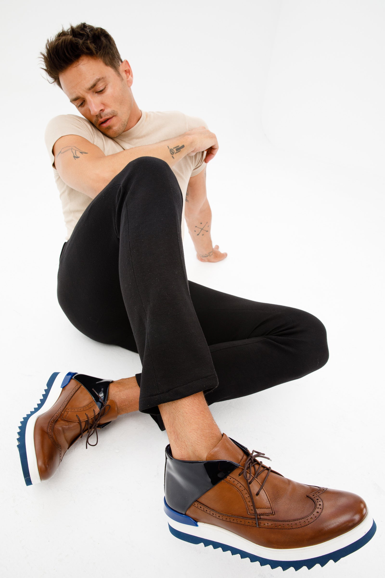 The Kagan Tan Wingtip Chukka Sneaker Boot All New