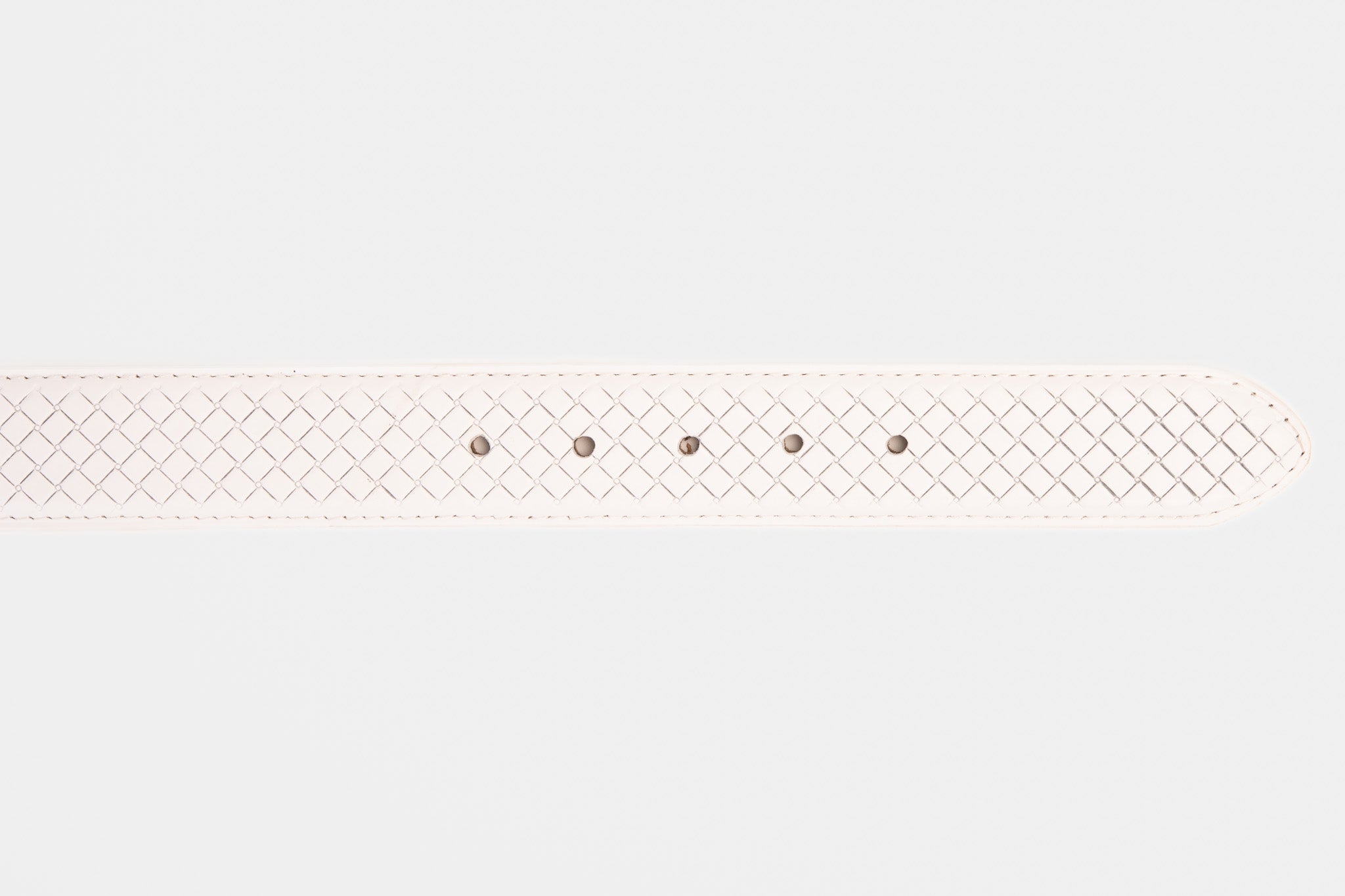 The Layla White Woven Leather Belt All New