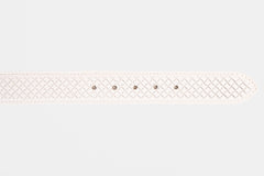The Layla White Woven Leather Belt All New