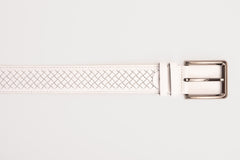The Layla White Woven Leather Belt All New