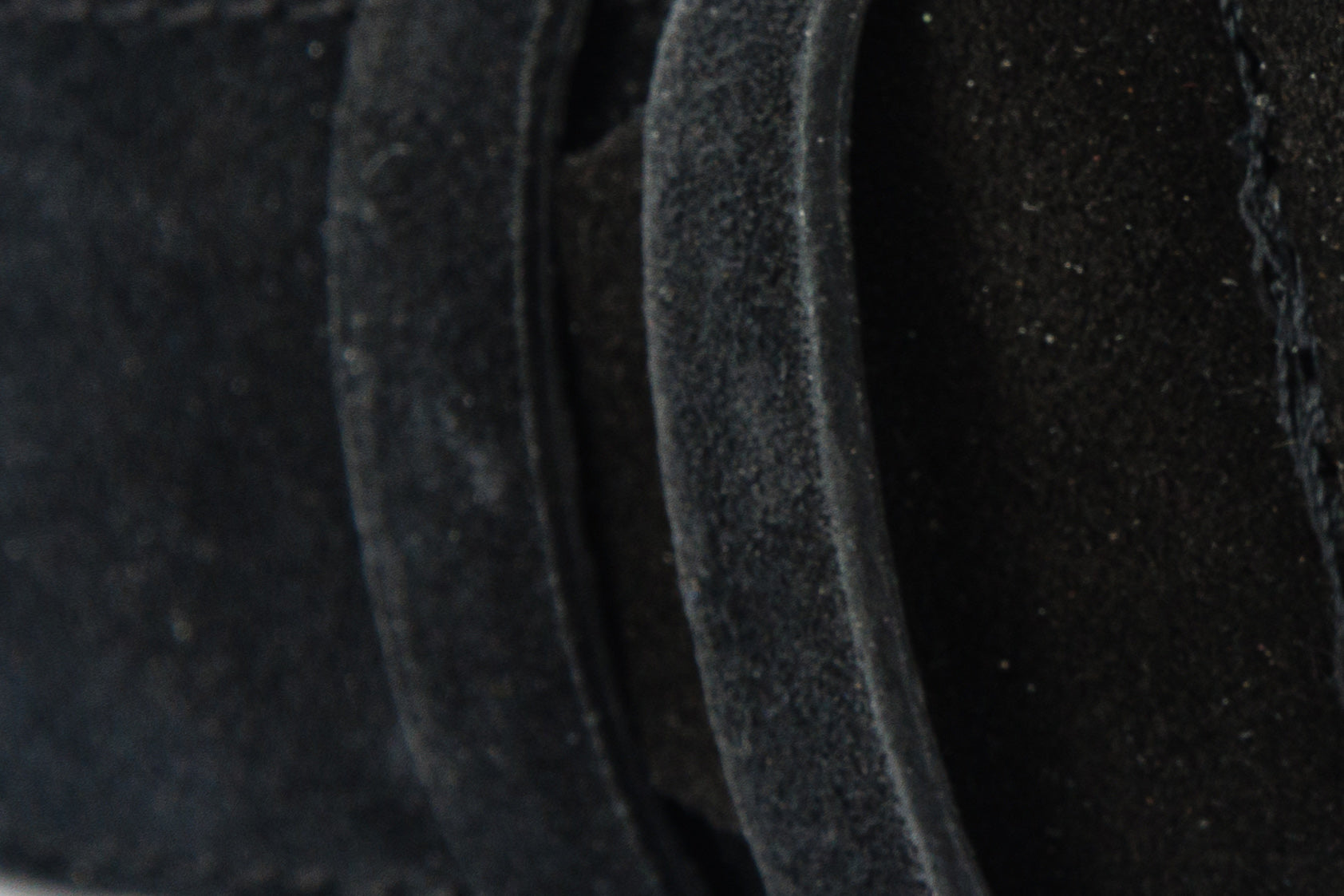 The Bari Black Suede Leather Belt Universal Fit