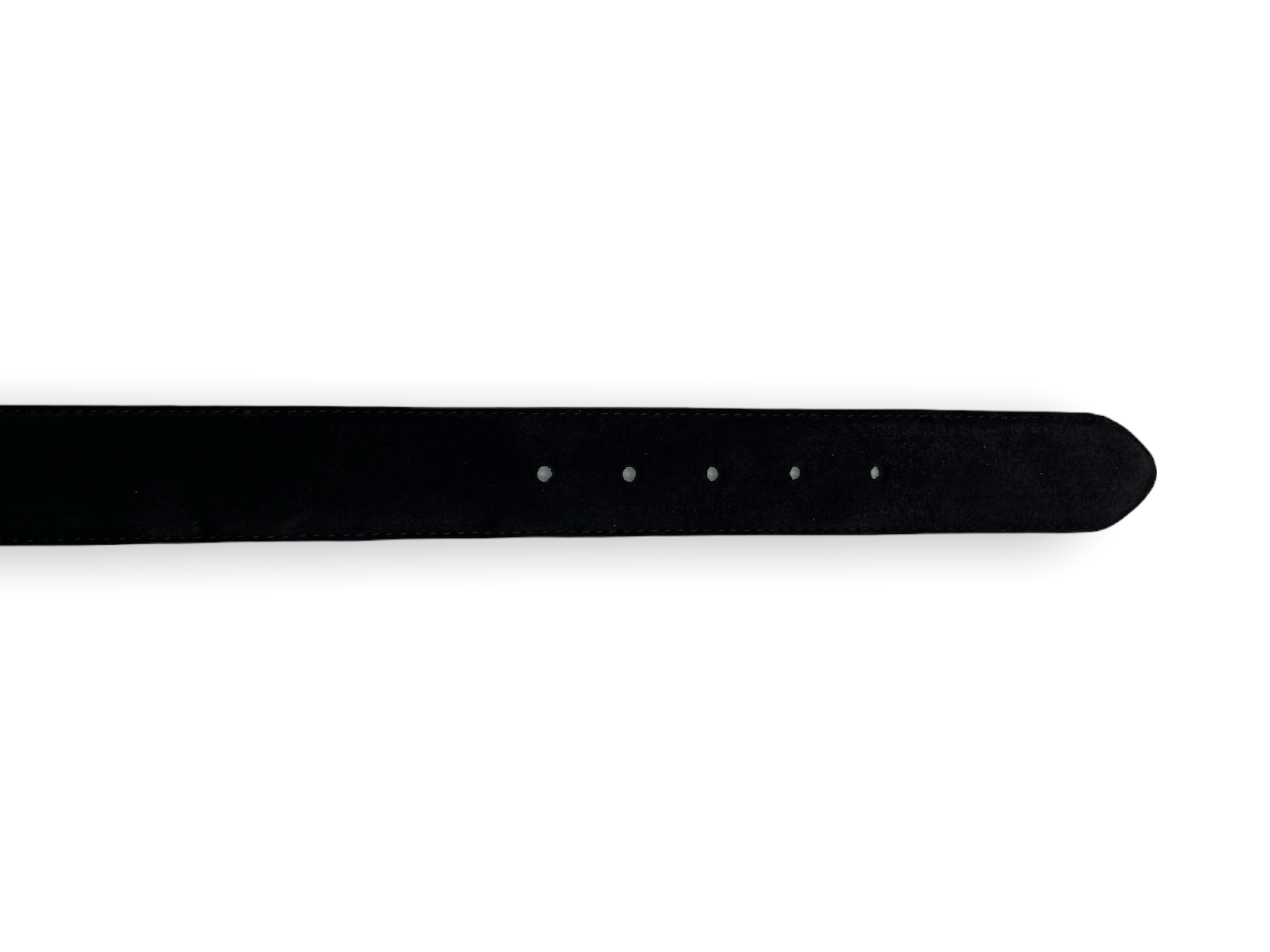 The Bari Black Suede Leather Belt Universal Fit