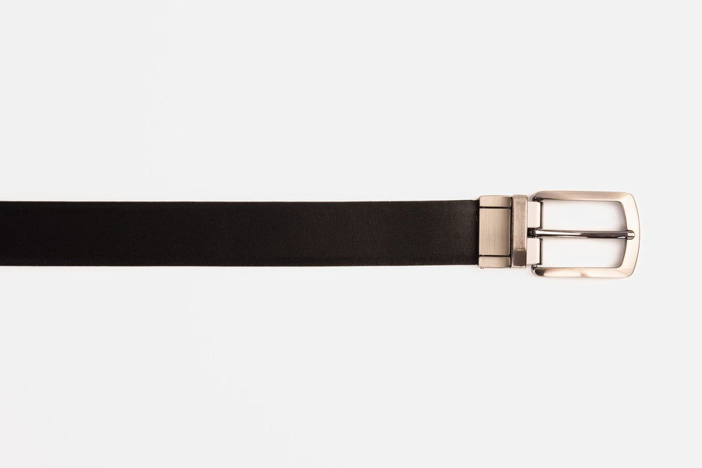 The Sun Reversible Black Patent Leather Belt Fine Craftsmanship