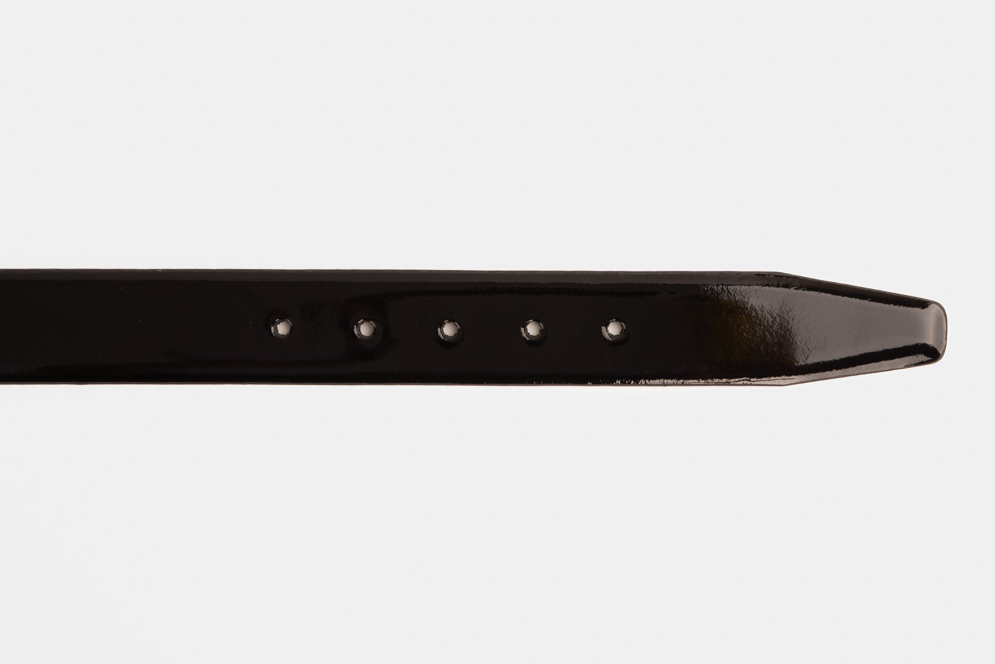 The Sun Reversible Black Patent Leather Belt Fine Craftsmanship