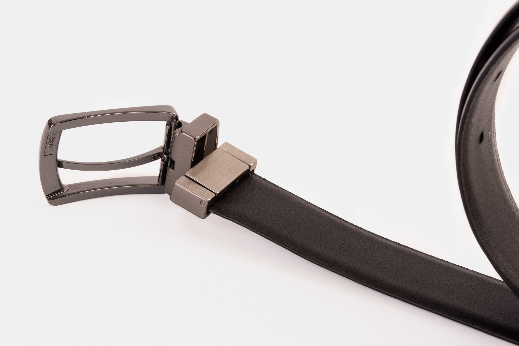 The Sun Reversible Black Patent Leather Belt Fine Craftsmanship