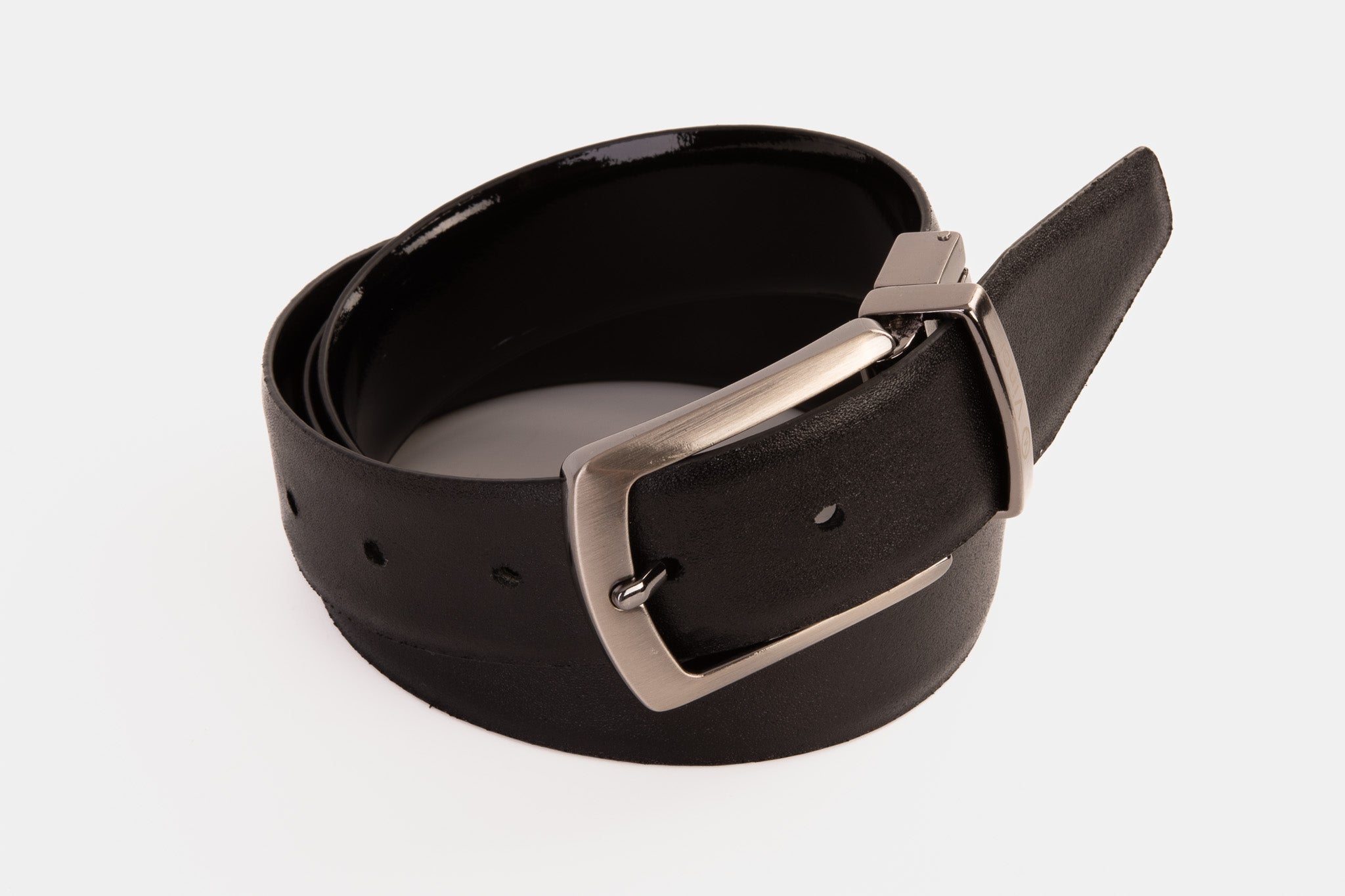 The Sun Reversible Black Patent Leather Belt Fine Craftsmanship