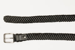The Mclean Woven Black Leather Belt Exclusive Style