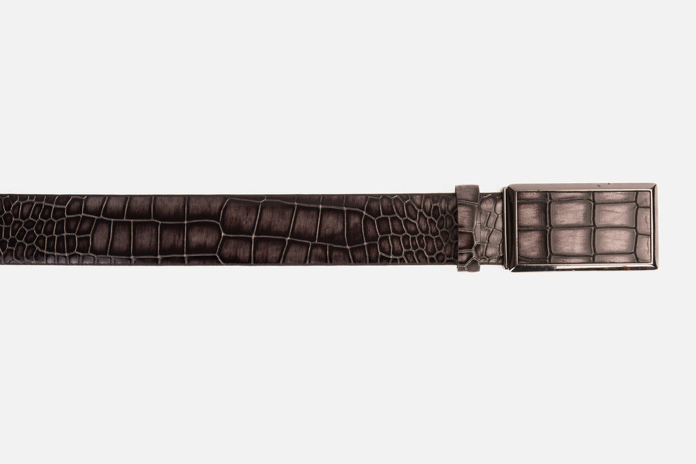 The Mississippi Gray Leather Belt Fine Craftsmanship