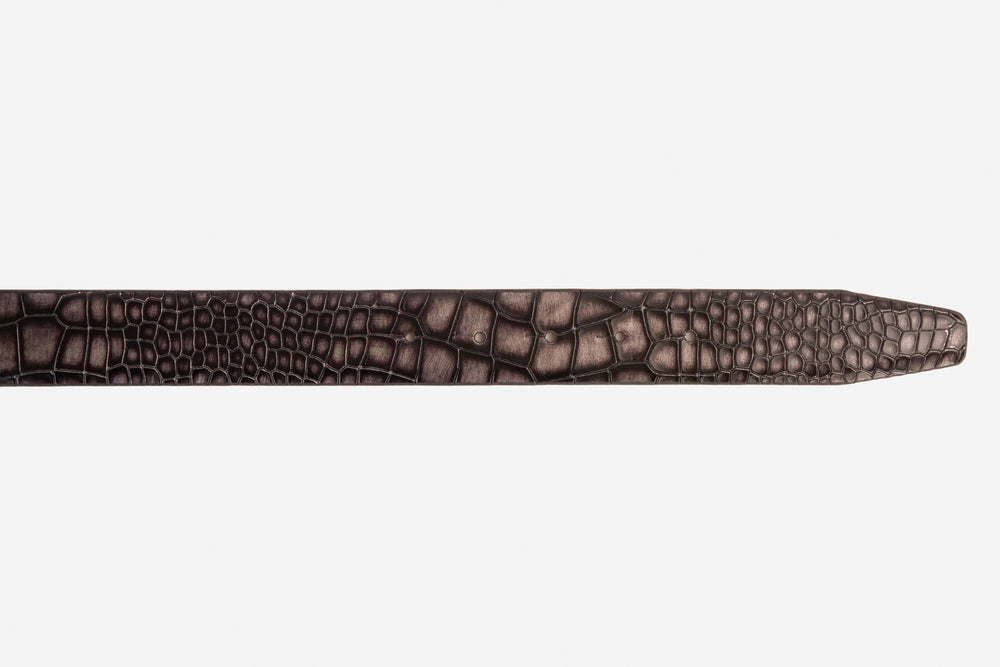 The Mississippi Gray Leather Belt Fine Craftsmanship