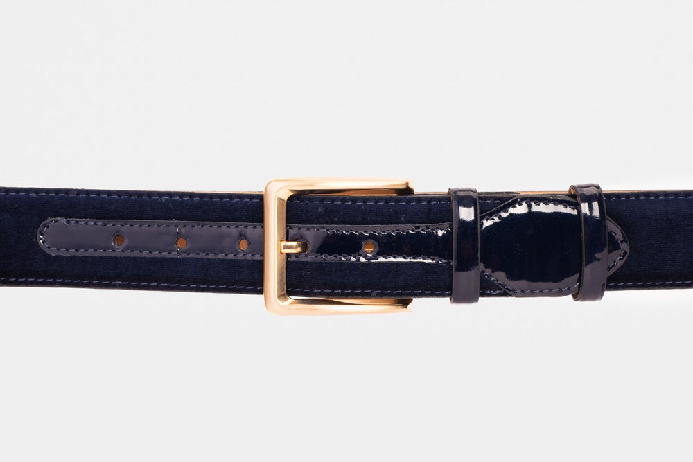 The Casaletti Navy Blue Leather Belt On Sale